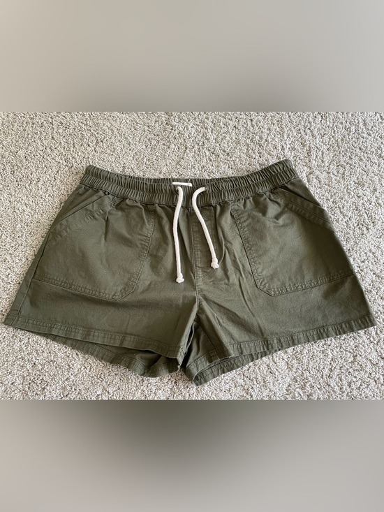 Pact Organic Pants - Pact Daily Twill Short Organic Cotton Olive Green Women’s Size Large Shorts